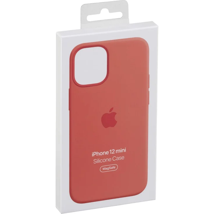 Apple MHKP3ZM/A Silikon Case mit MagSafe, geeignet für Apple iPhone 12 mini, Handy-Schutzhülle, Zitruspink – Bild 2