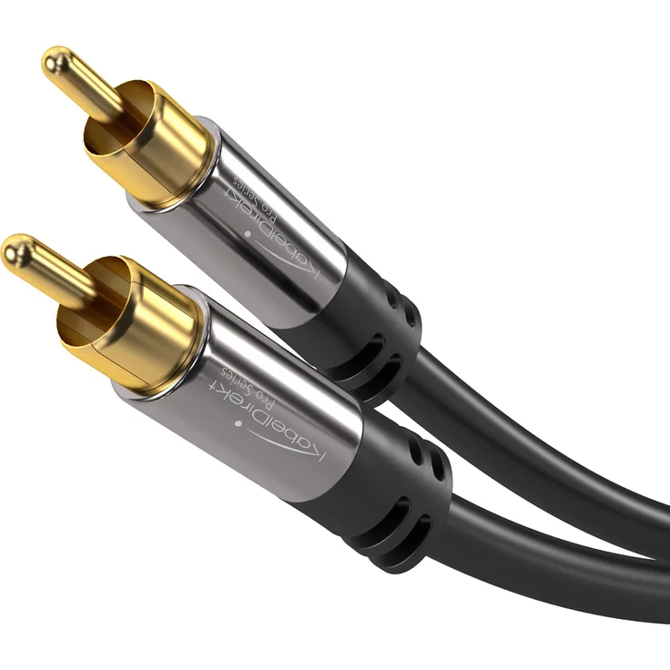 KabelDirekt - Cinch Subwoofer Kabel - 1,5m - (Koaxialkabel geeignet für Verstärker, Stereoanlangen, HiFi Anlagen & andere Geräte mit Cinch Anschluss, 1 Cinch zu 1 Cinch)