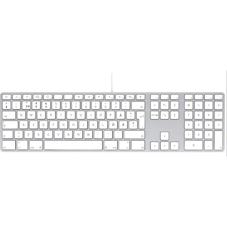 LMP USB numerische Tastatur KB-1243 Silber - Layout schwedisch QWERTY