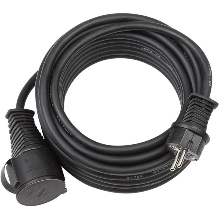 Brennenstuhl Baustellen-Verlängerungskabel IP44 (10m Kabel, H07RN-F 3G1,5, für den Außenbereich und den Einsatz auf Baustellen) schwarz – Bild 1