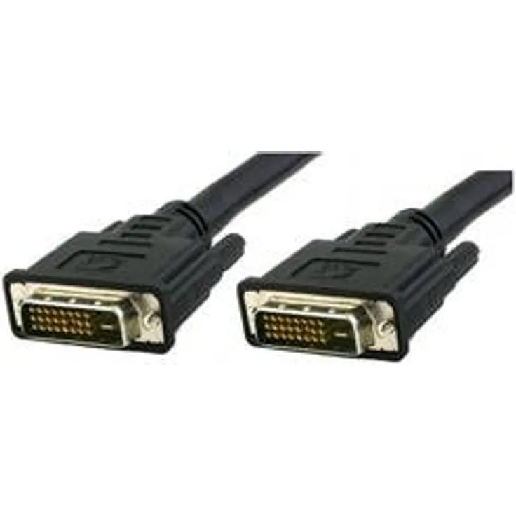 MANHATTAN DVI-D Monitorkabel DVI-D Stecker auf DVI-D Stecker (Dual Link), Beige, 1,8m (328838)