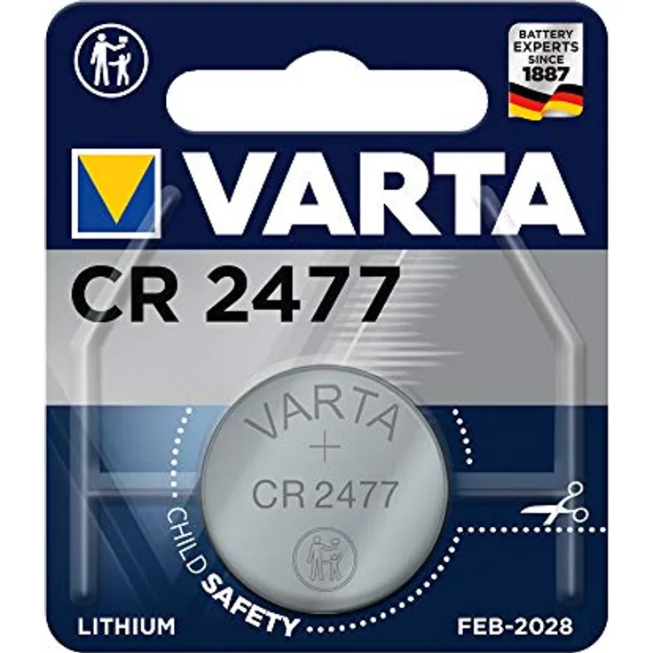 Varta 6477101401 Electronics CR2477 Lithium Knopfzelle Single Blister 3V Batterie Silber