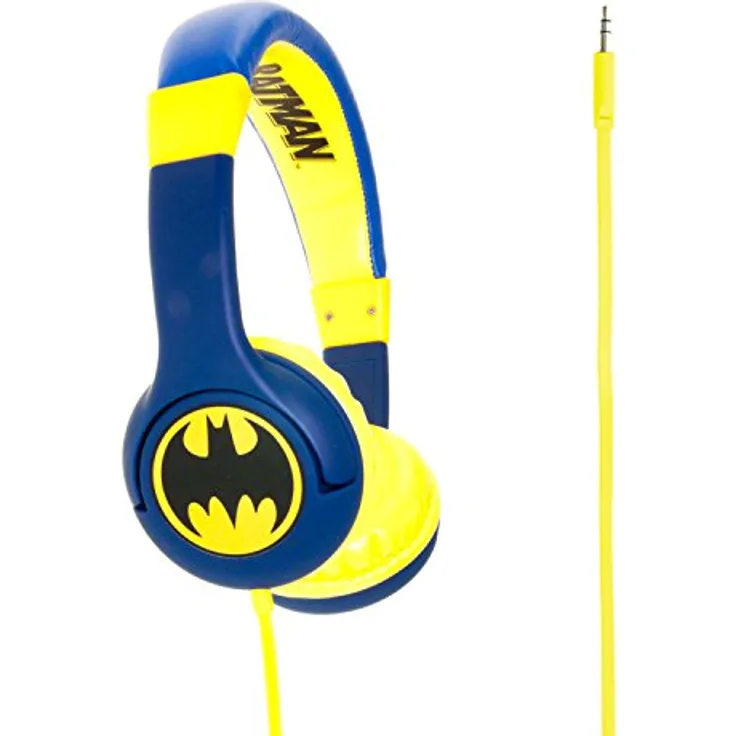 OTL Technologies JUNIOR Kinder Kopfhörer Batman Caped Crusader (gepolsterte Bügel, Lautstärkenbegrenzung auf 85 dB, buntes DC Design, für Jungen und Mädchen) Blau-Gelb - Preisvergleich