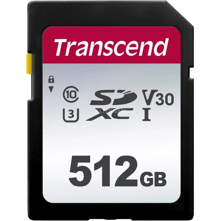 Transcend 512GB SDXC-SDHC 300S Speicherkarte TS512GSDC300S - bis zu 95 MBs lesen und 40 MBs schreiben