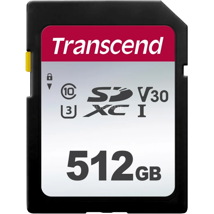 Transcend 512GB SDXC-SDHC 300S Speicherkarte TS512GSDC300S - bis zu 95 MBs lesen und 40 MBs schreiben – Bild 1