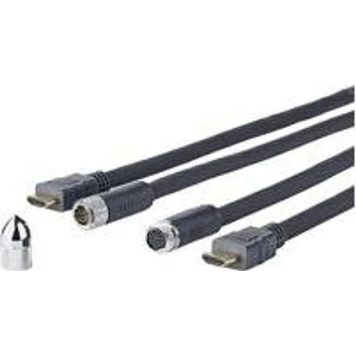 VivoLink crosswall – 7.5 m HDMI 2.0 4 K mit abnehmbarem Stecker Kabel, Schwarz