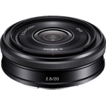 Sony SEL-20F28 Weitwinkel-Objektiv (Festbrennweite, 20 mm, F2.8, APS-C, geeignet für A6000, A5100, A5000 und Nex Serien, E-Mount) schwarz