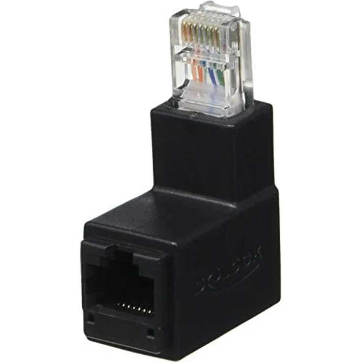 DeLock Adapter RJ45 Stecker unten gewinkelt > RJ45 Buchse Cat.6 UTP