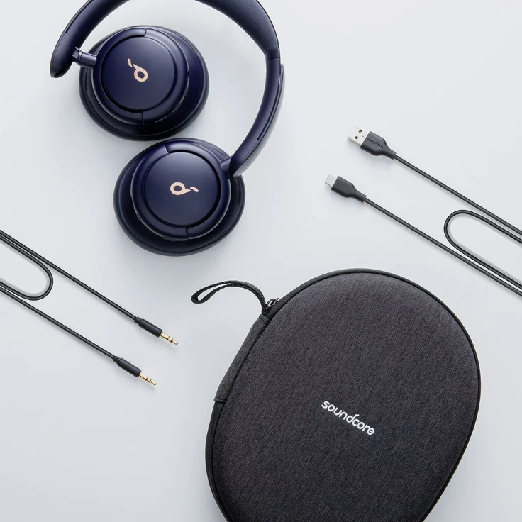 Anker Soundcore Life Q30, Midnight Blue Over-Ear-Kopfhörer mit Bluetooth, Mikrofon, Noise Cancelling, blau – Bild 6