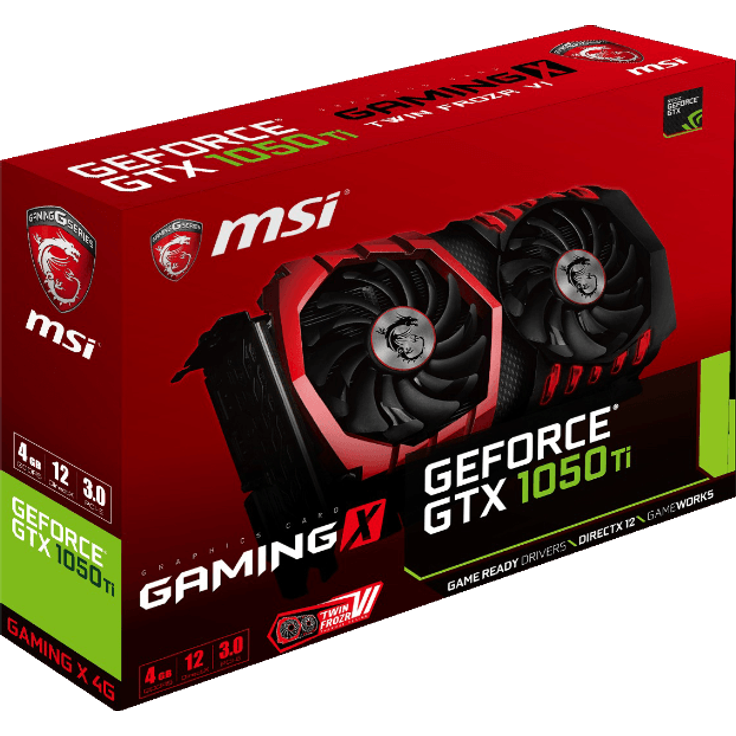 MSI NVIDIA GeForce GTX 1050 Ti Gaming X 4G Grafikkarte (GDDR5, HDMI, DP, DL-DVI-D, Afterburner OC, VR-Ready) schwarz – Bild 5