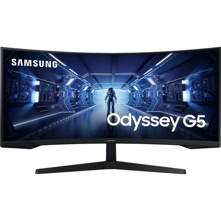 Samsung Odyssey G5 C34G55TWWR - 34 Zoll, UltraWide Quad HD (3440 x 1440), VA-Panel, 165Hz, 1ms, 250cd/m², HDR10 (LC34G55TWWRXEN) – Bild 1