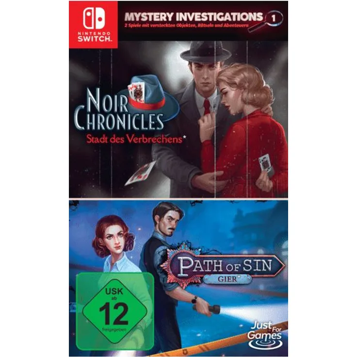 Mystery Investigations 1 (Noir Chronicles: Stadt des Verbrechens + Path of Sin: Gier) (Switch)