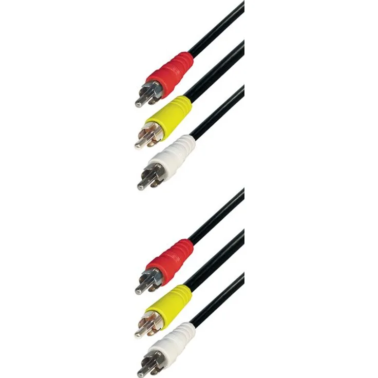 Verbindungskabel Videokabel 3x Cinchstecker - 3x Cinchstecker 1,0 m