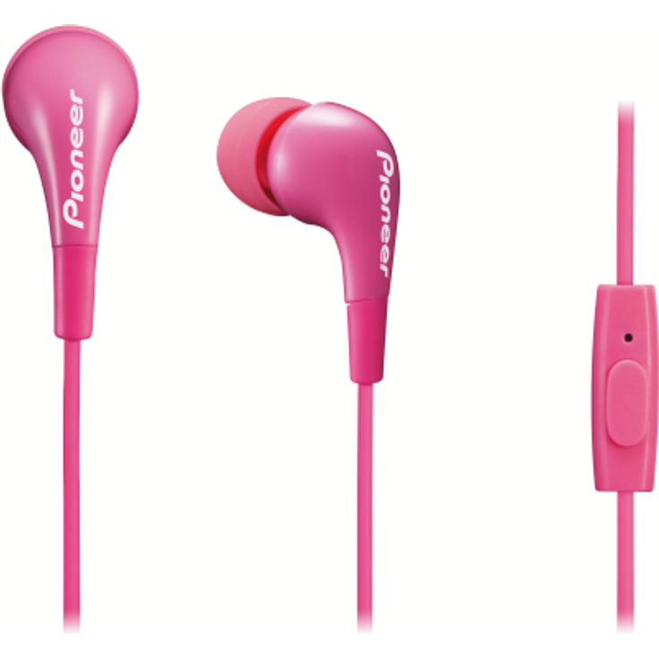 Pioneer SE-CL502T In-Ear Kopfhörer mit Mikrofon für iPhone-Android rosa
