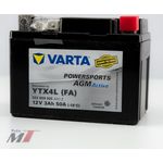 Varta Batterie YTX4L (FA) 12V 3Ah 50A Powersport AGM Active 503909005