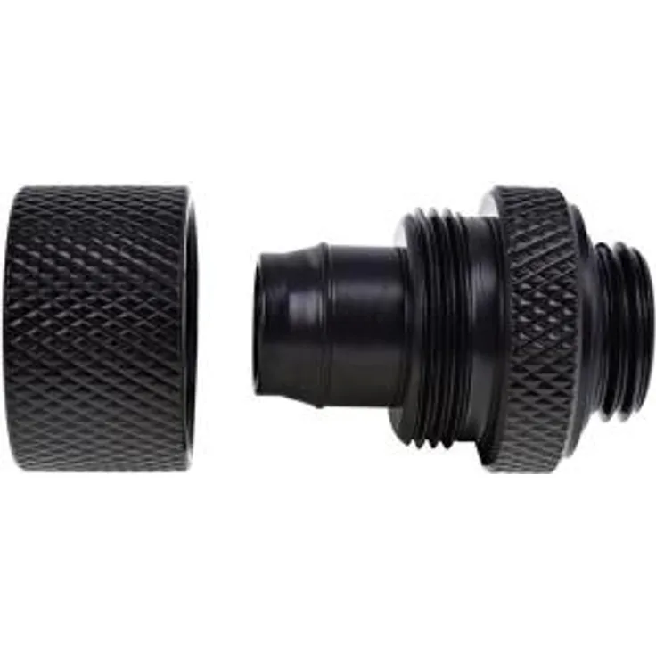 Alphacool Eiszapfen Connector Series Straight Socket 13/10mm - Kompressions-Montageteile für Flüssigkeitskühlsystem - Deep Black