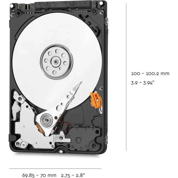WD Blue WD20SPZX - Festplatte - 2 TB - intern - 2.5 Zoll (6.4 cm) - SATA 6Gb/s - 5400 rpm - Puffer: 128 MB (WD20SPZX) – Bild 2