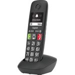 Gigaset E290 - Schnurloses Senioren-Telefon ohne Anrufbeantworter mit großen Tasten - großes Display, Zielwahltasten für wichtige Nummern, Verstärker-Funktion für extra lautes Hören, Analog-Telefon, schwarz