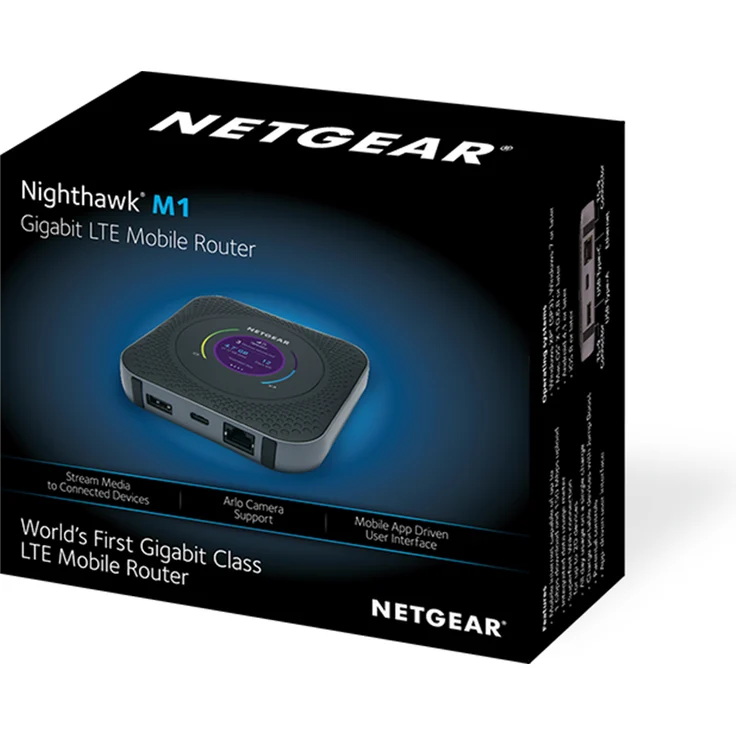 Netgear Nighthawk M1 Mobiler WLAN Router - 4G LTE Router MR1100 (bis zu 1 GBit-s Download-Geschwindigkeit, Hotspot für bis zu 20 Geräte, WiFi überall einrichten, für jede SIM-Karte freigeschaltet) – Bild 4