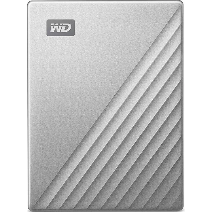 WD My Passport Ultra for Mac WDBKYJ0020BSL - Festplatte - verschlüsselt - 2 TB - extern (tragbar) - USB 3.0 (USB-C Steckverbinder) - 256-Bit-AES - Silber (WDBKYJ0020BSL-WESN) – Bild 2