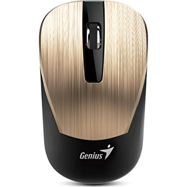 Genius 31030119103 NX-7015 Gold USB 1200 DPI Funkmaus 2,4 GHz BlueEye Sensor EIN-Ausschalter schwarz