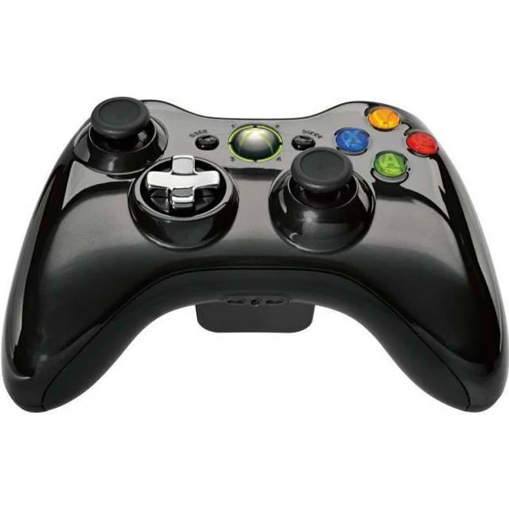 Microsoft Xbox 360 Wireless Controller chrome schwarz – Bild 2