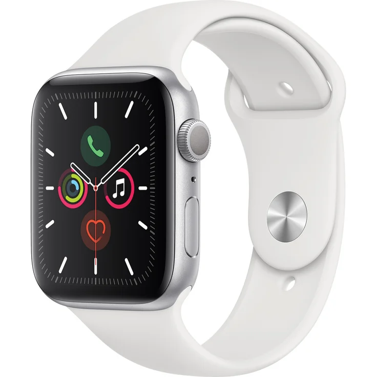 Apple Watch Series 5 Smartwatch GPS, Unisex, 44mm, Aluminiumgehäuse, Sportarmband, Silber – Bild 2