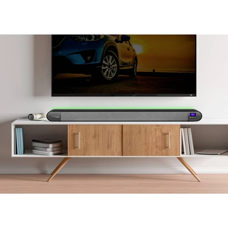 Technaxx TX-139 2.0 Soundbar ohne Subwoofer mit Beleuchtung, kabelgebunden, geeignet für TV, schwarz  – Bild 4