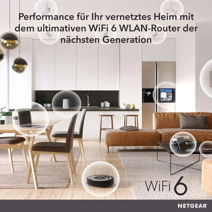 Netgear Nighthawk RAX40 WiFi 6 WLAN Router AX3000 (4-Stream AX4 mit bis zu 3 GBit-s, Abdeckung für mittlere Häuser und Wohnungen bis 100 m², kompatibel mit iPhone 11 und Samsung S20) – Bild 3