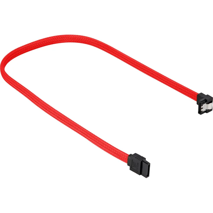 Sharkoon Sata III Kabel 90 sleeve, rot