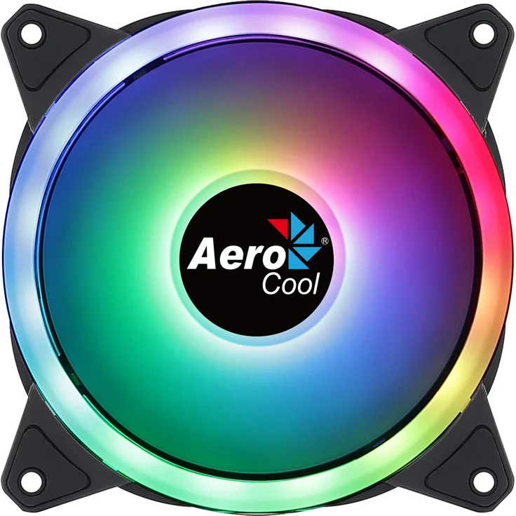 Aerocool Duo 12 Computergehäuse Ventilator 12 cm Schwarz (AEROPGSDUO12ARGB-6P) – Bild 1