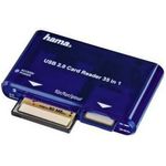 Hama Kartenleser USB 2.0 - 35-in-1 (Kartenlesegerät, Card Reader SD-SDHC-SDXC, CF, microSD-SDHC-SDXC, USB 2.0) blau