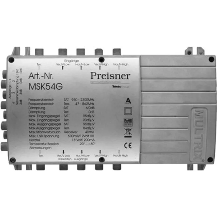 Televes Multischaltererweiterung 4 Teilnehmer MSK54G