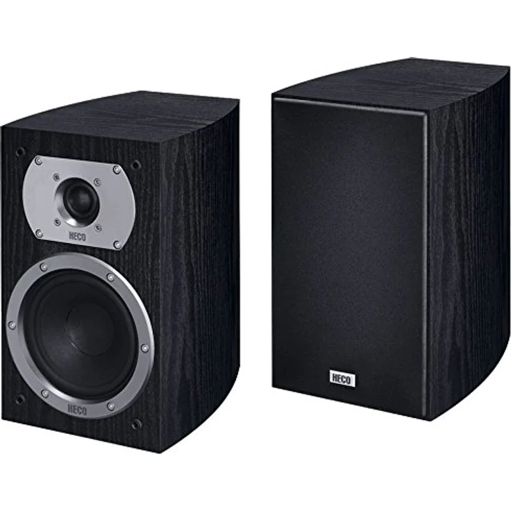 Heco Victa Prime 202 , 2 Wege Heimkino- und Stereo-Regallautsprecher , 1 Paar, Farbe:Schwarz Regallautsprecher - 65 Watt - schwarz – Bild 1