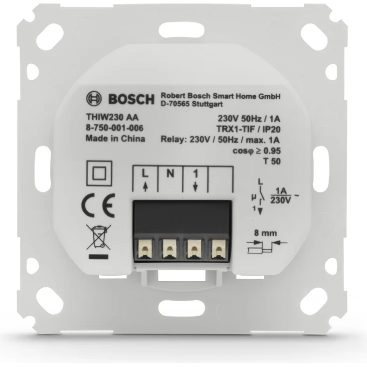 Bosch Smart Home Raumthermostat für Fußbodenheizungen mit kabelgebundener Steuerung, 230 V, kompatibel mit Google Assistant und Alexa, weiß (8750001003) – Bild 5