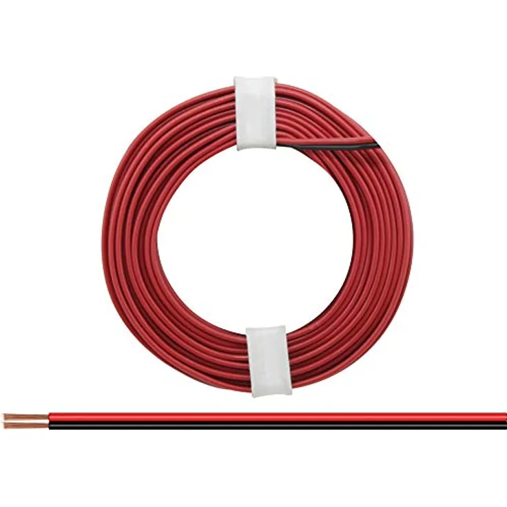 Donau Elektronik 218-5 Doppeldraht rot-schwarz 5 m, mehrfarbig
