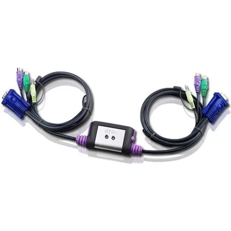 KVM Switch, ATEN, 2-fach, CS62A, PS/2+Audio