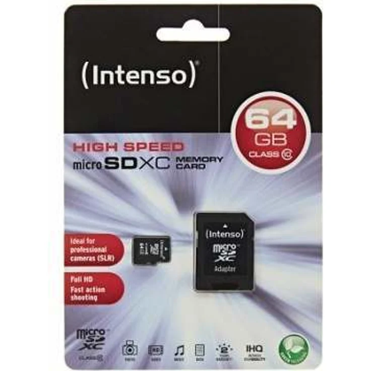Intenso Micro SDXC 64GB Class 10 Speicherkarte inkl. SD-Adapter – Bild 2