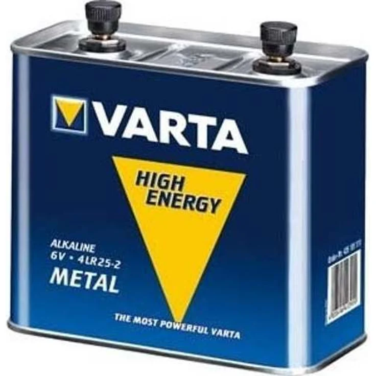 Varta High Energy Work Batterie (6 Volt Work, Alkaline Hochleistungs-Blockbatterie 4LR25-2 mit 6 Volt -kompakt und leistungsstark, geeignet für Baustellenleuchte, Sicherheitsgeräte, Handscheinwerfer) – Bild 1