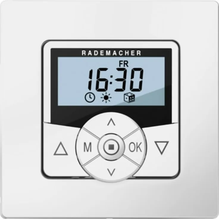 Rademacher Troll Comfort Zeitschaltuhr 5625-UW, Rohrmotor- & Rollladen-Steuerung mit Raffstore- & Astro-Funktion, Ultraweiß-Weiß, 36500012