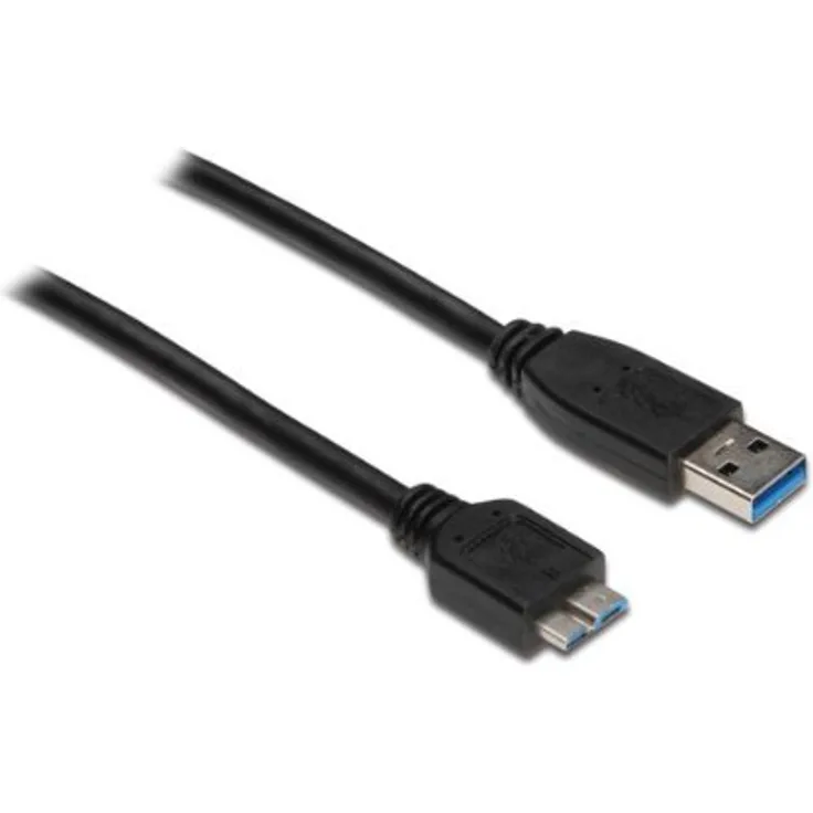 Anschlusskabel USB 3.0 Stecker A an Stecker Micro B, schwarz, 2m, Good Connections