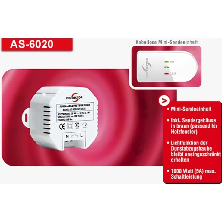 PROTECTOR Funk-Abluftsteuerung AS 6020.3 Wireless Fensterschalte