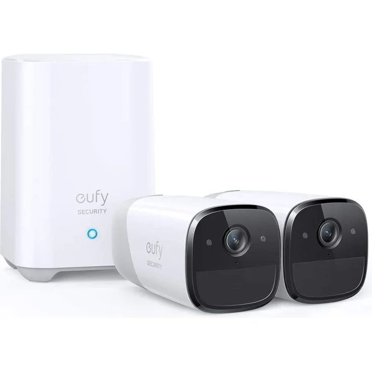 eufyCam 2 kit Pro (2+1) Überwachungskamera Starter-Set, WLAN, Nachtsicht, Weiß/Schwarz