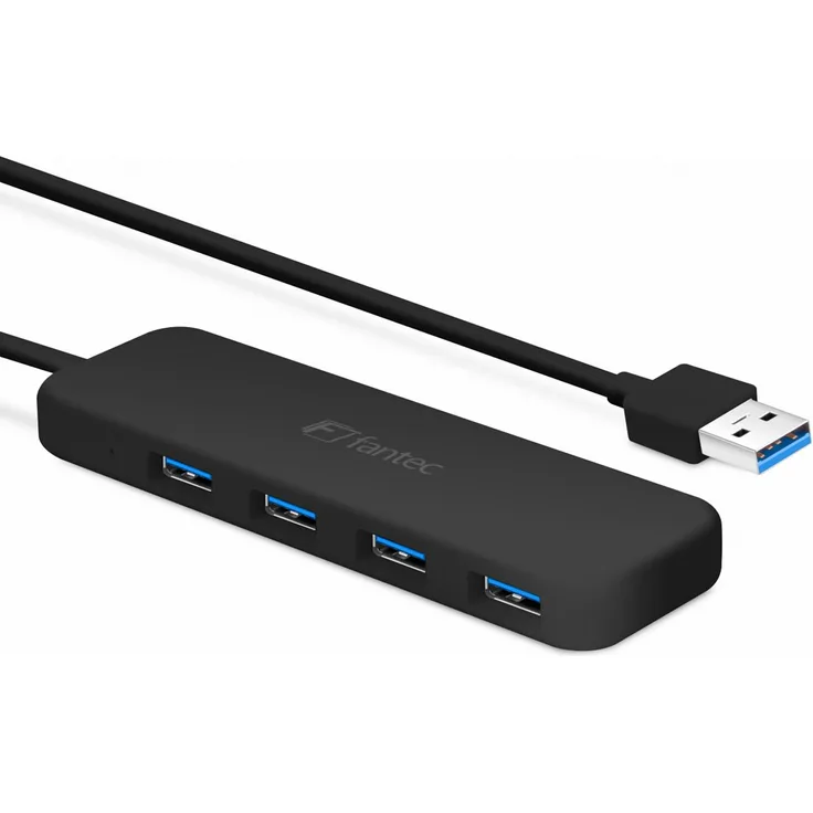 FANTEC UMP-4U USB 3.0 Hub, 4X USB 3.0 Ports, 40 cm Kabel schwarz