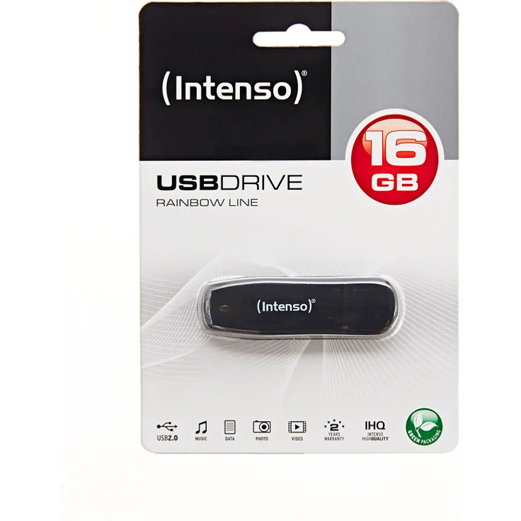 Intenso Rainbow Line 16 GB USB-Stick USB 2.0 schwarz – Bild 3