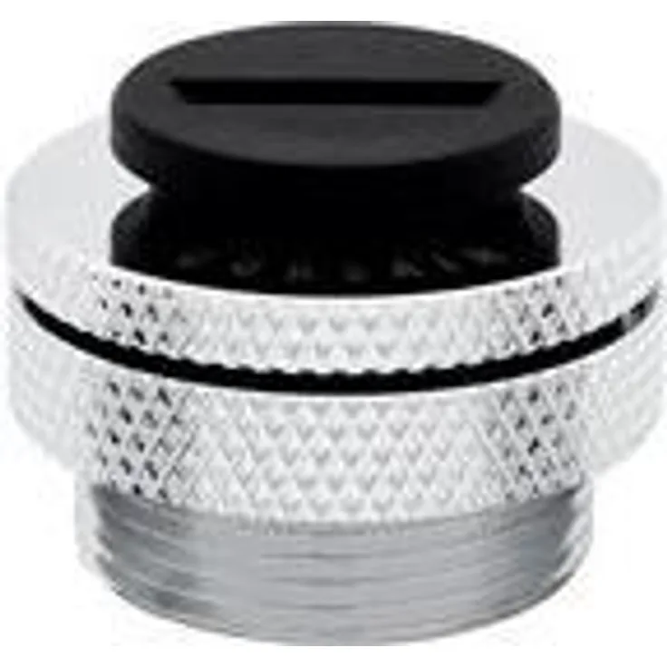 Corsair Hydro X Series, XF Einfüllöffnung (Standard-G1-4''-Gewinde (BSPP) Messing Gefertigt, Einfaches Einfüllen-Ablassen, Schließring mit Gewinde, Im Enthaltener G1-4''-Verschlussstopfen) Chrom