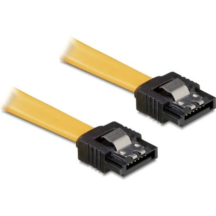 DeLock Kabel SATA 10cm gelb ge-ge Metall