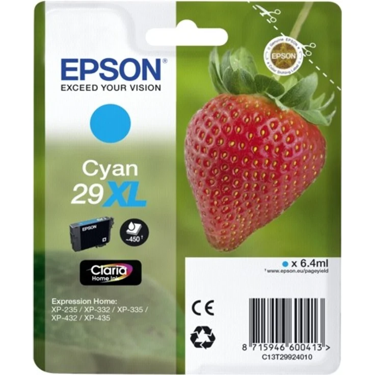 Epson 29XL C 6.4ml 450Seiten Cyan C13T29924010