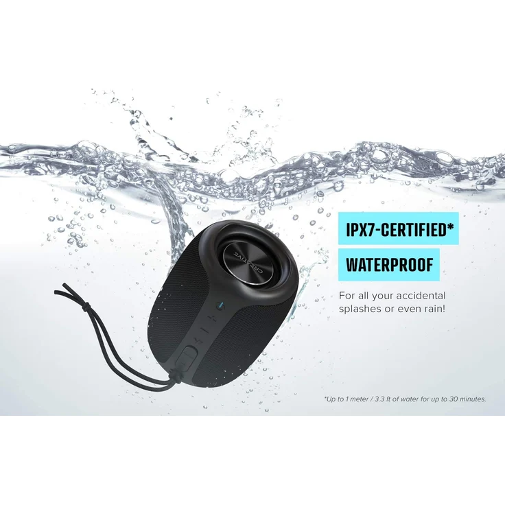 Creative MuVo Play (51MF8365AA000) Bluetooth-Lautsprecher, wasserdicht, Schwarz – Bild 2