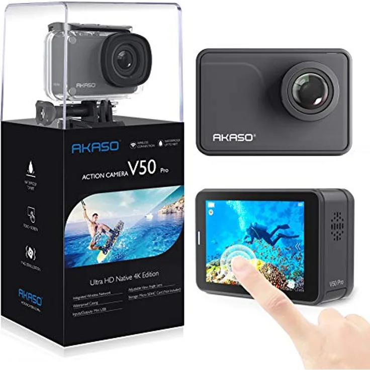 AKASO V50 Pro 4k-Action-Cam (4K) inkl. Zubehör-Kit 